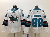 San Jose Sharks 88 Brent Burns White Adidas Stitched Jersey,baseball caps,new era cap wholesale,wholesale hats